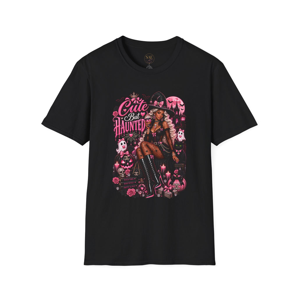 Cute But Haunted T-Shirt — Gothic Witch Halloween Graphic Tee