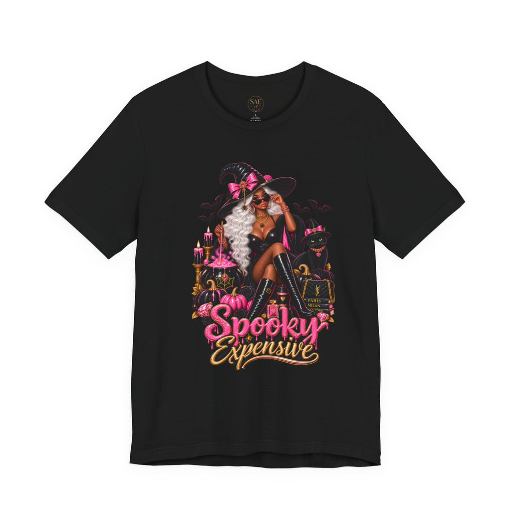Spooky Expensive witch cat tee | T-Shirt