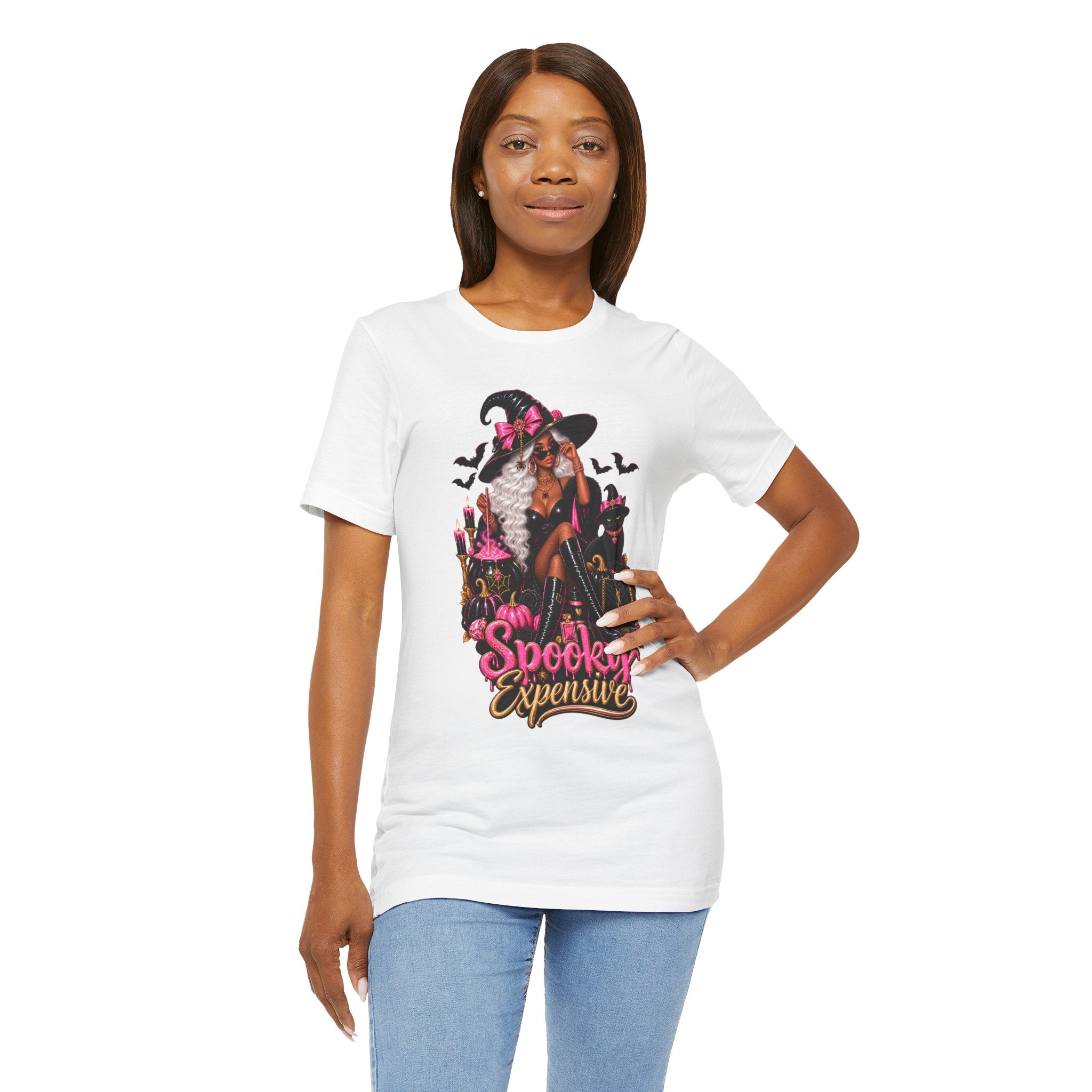 Spooky Expensive witch cat tee | T-Shirt