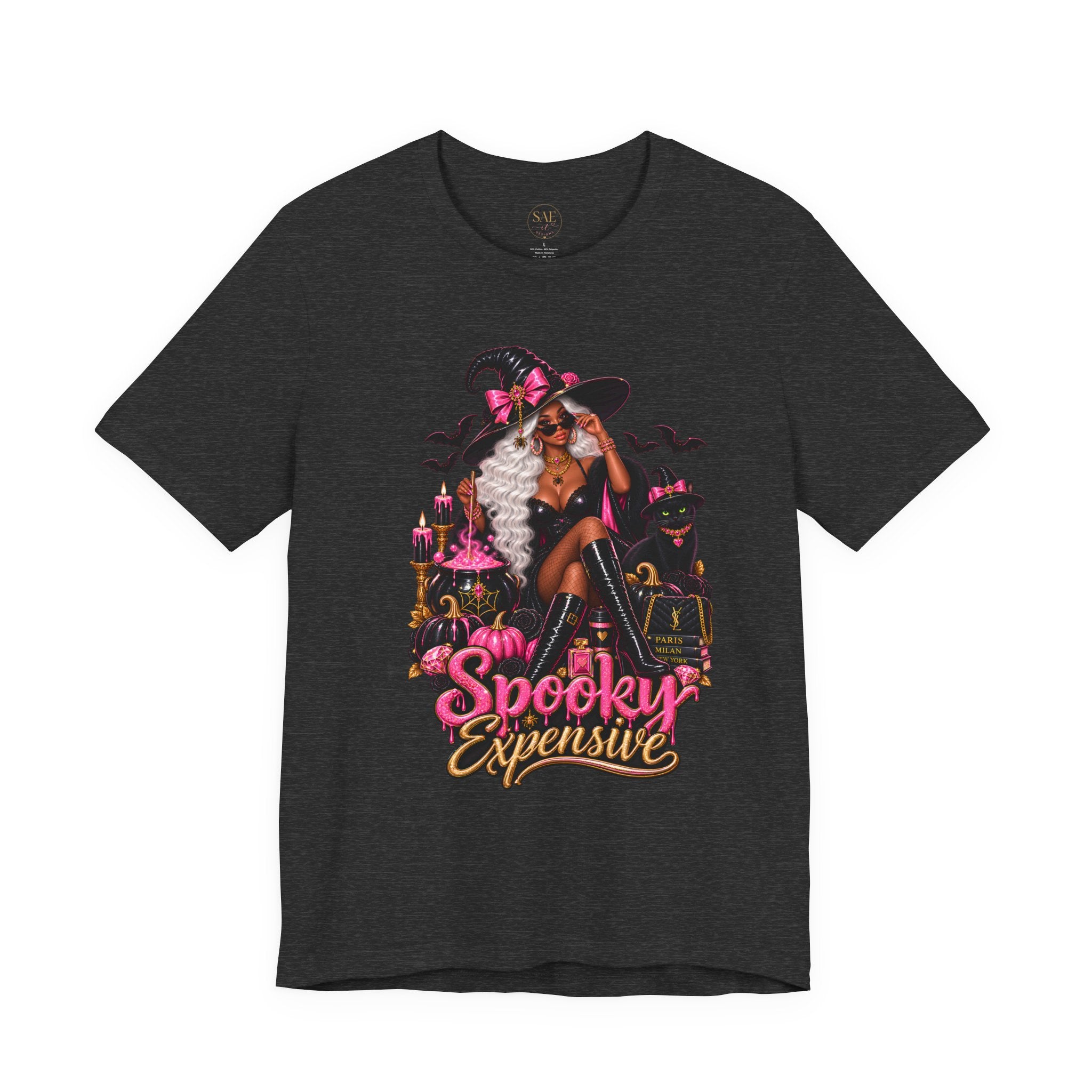 Spooky Expensive witch cat tee | T-Shirt